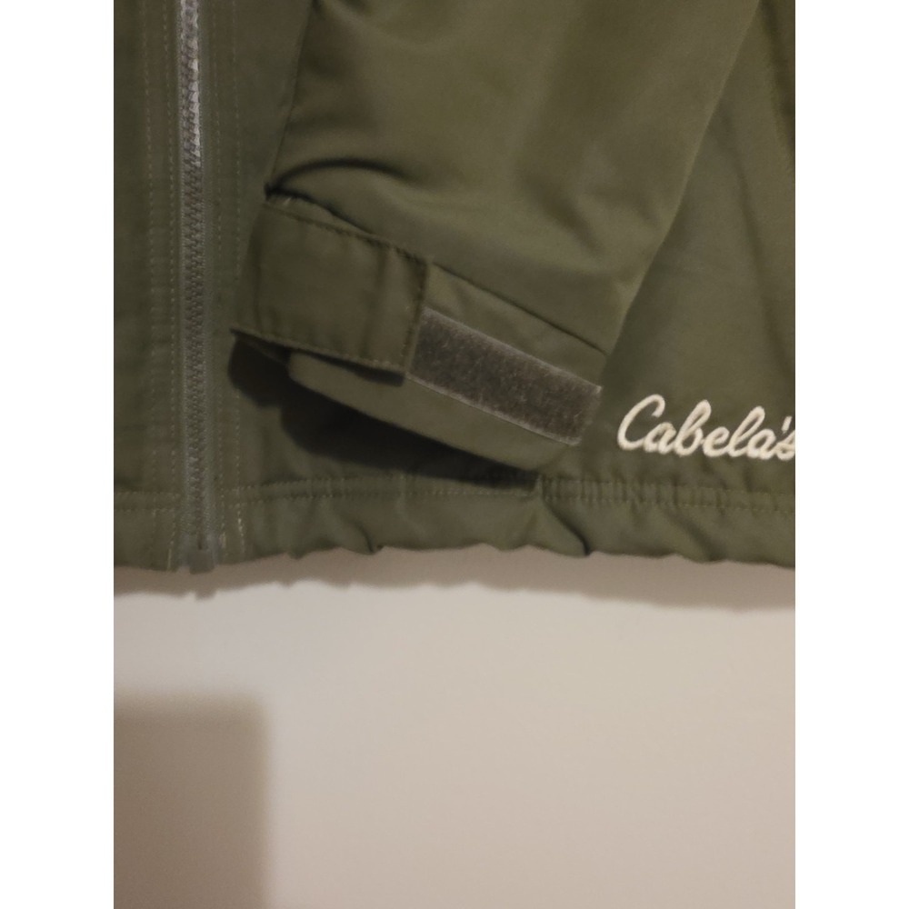 Vintage Y2K Cabela's  Fleece Lined Jacket Olive Green Unisex Size L Fits M - Picture 7 of 14